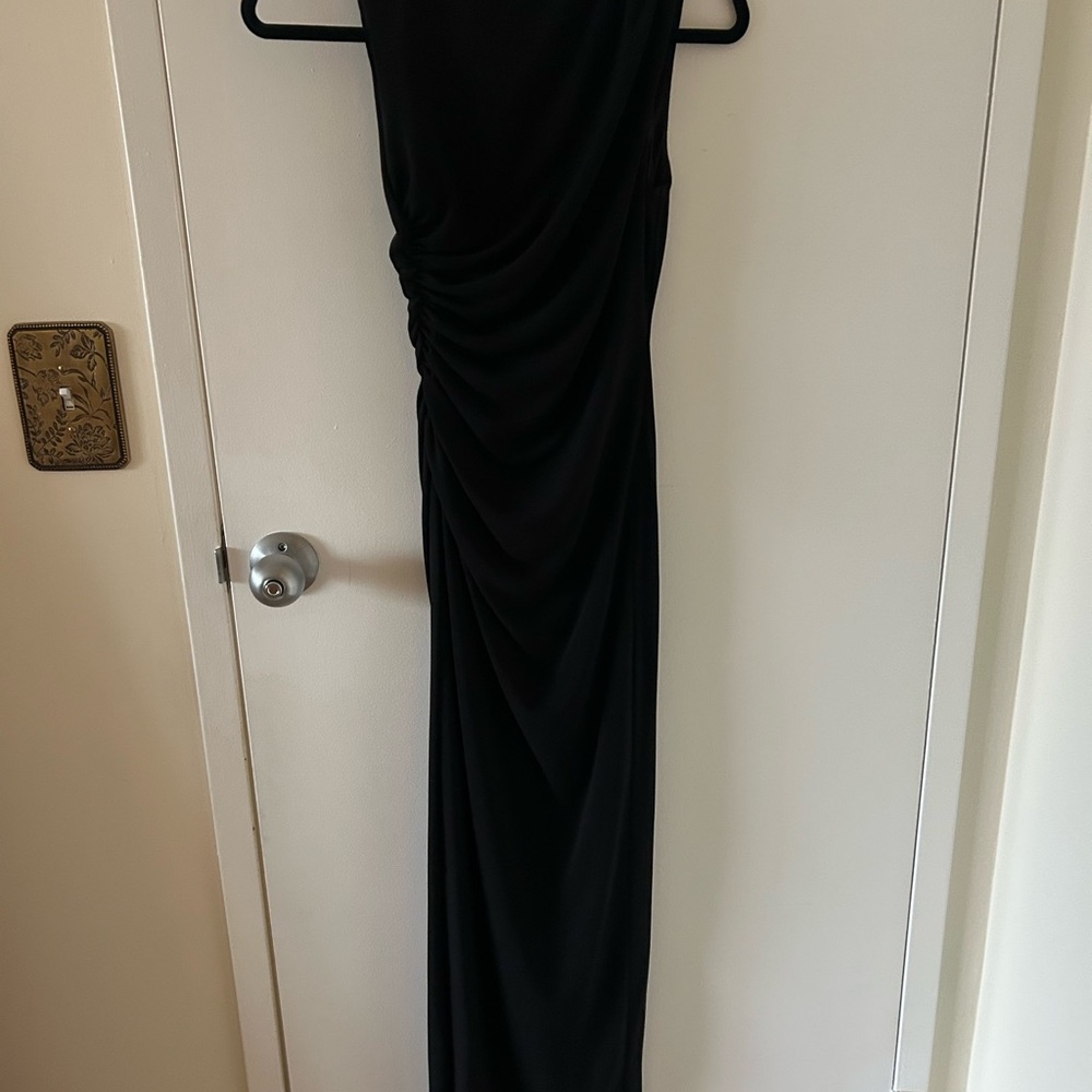 Zara Black Ruched Maxi Dress